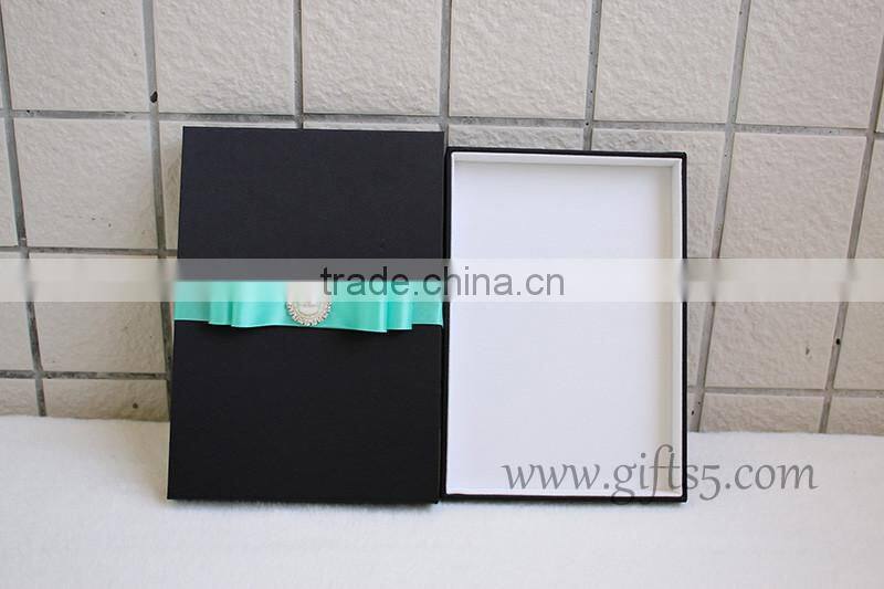 Elegant Black Wedding Invitation Box