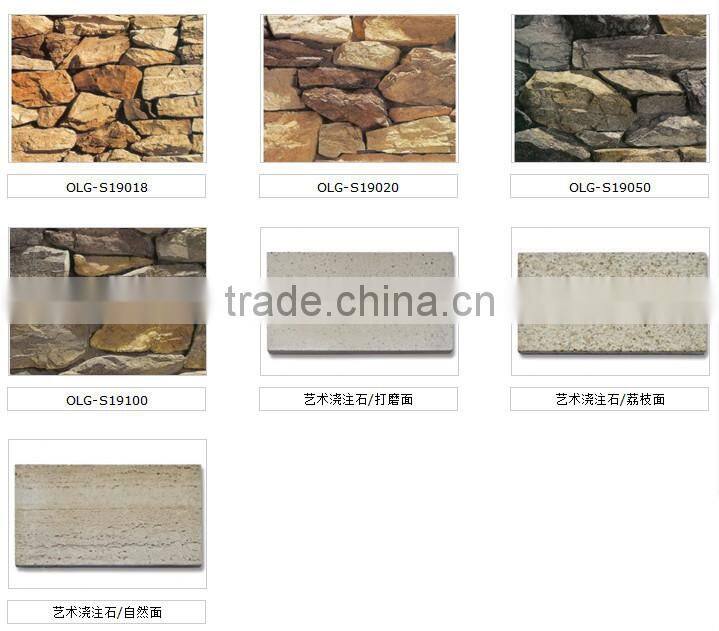 Prefab villa stone wall decking panel