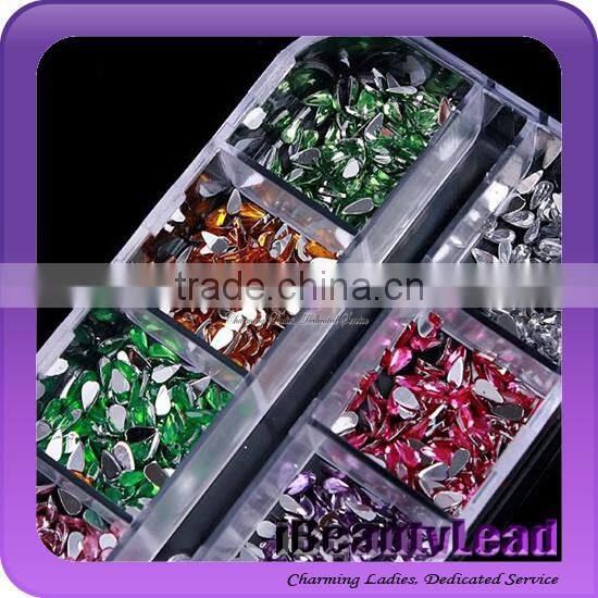 popular nail art rhinestone oval shape rhinestone for nail art decoration