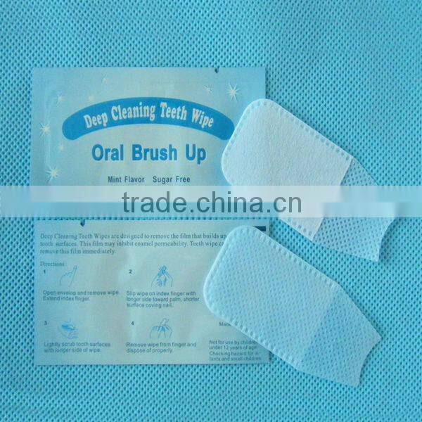 OEM finger brush ups,finger teeth wipe,deep cleaning teeth wipe