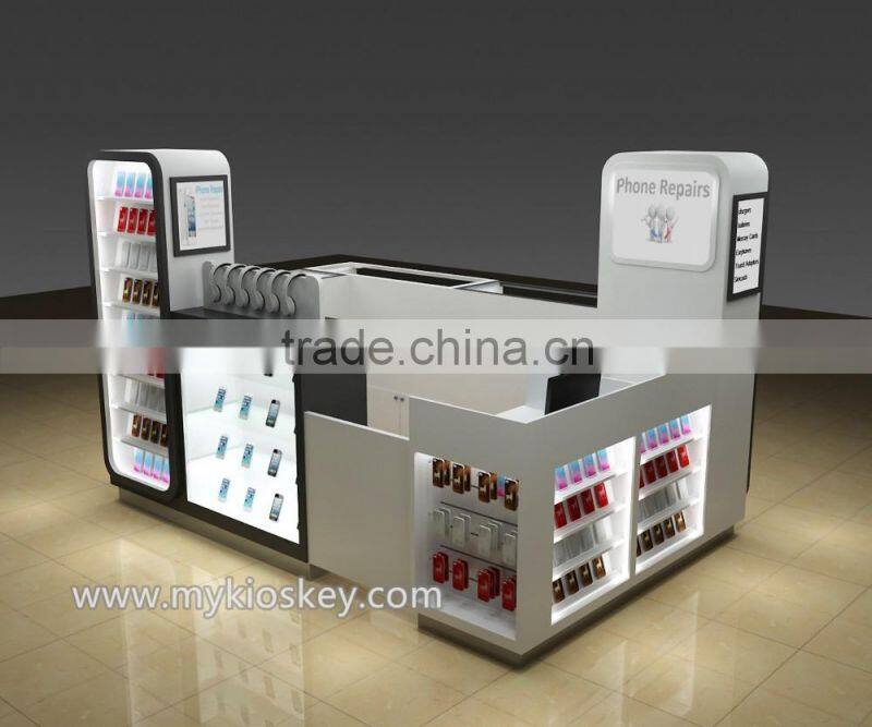 Hot sale phone cases kiosk, iphone cases display kiosk, phone cases kiosk design