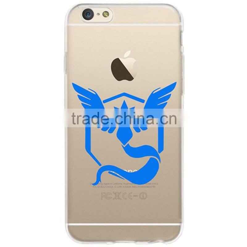 Transparent Clear tpu pokemon go soft case for iphone 6 6s 7 plus tpu pokemon go soft phone case