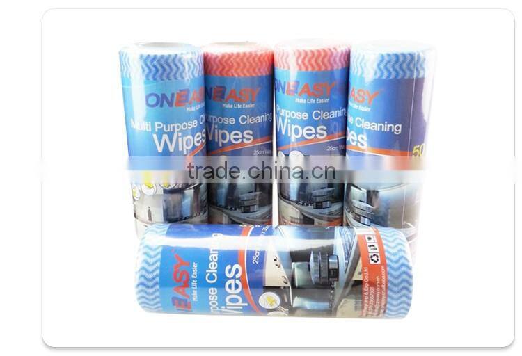 Custom made absorbent wood pulp & polyester household cleaning materials