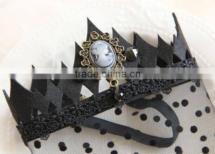 MYLOVE black party mask for women beautiful veil crwon design MLMJ45