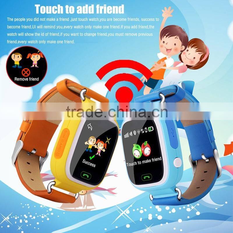 Hot Q90 Touch Screen WIFI Positioning Smart Watch Children SOS Call Locator Finder Device Tracker Kid Safe Anti Lost Monitor