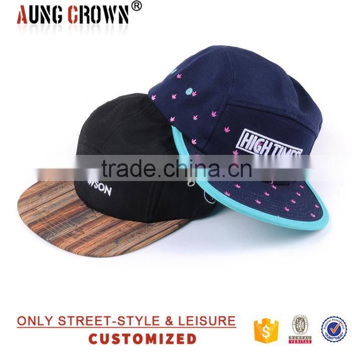 design custom made your own flat brim 5 panel cap