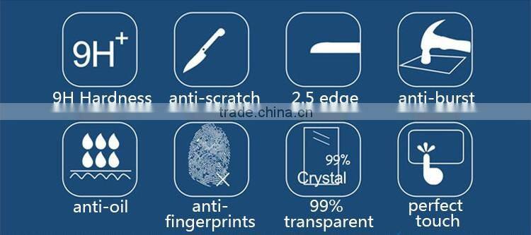 Luxury Gold Border 9H Tempered Glass Explosion Proof Screen Protector Wholesales