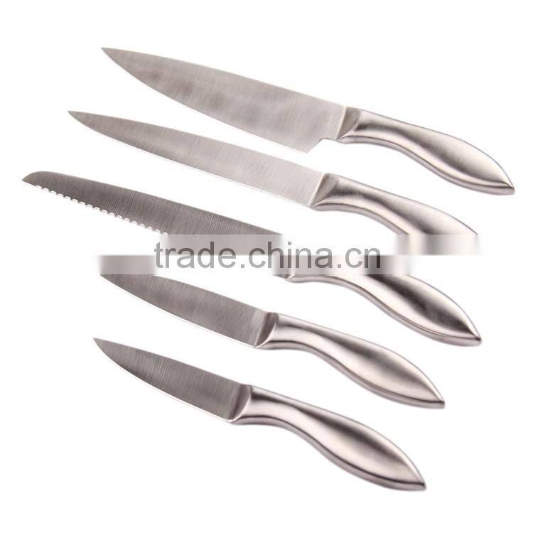 High Quality 5pcs Stainless Steel Kitchen Knives set HY-0610