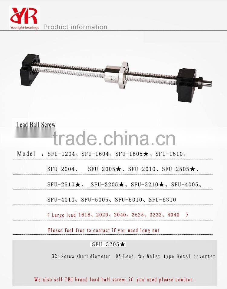C7 Grade Precision Smooth Running Performance Rolled Ball Screws