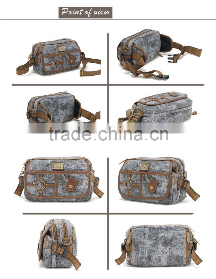 Old Fashion Men's Shoulder Bag Running Waist Bags in Canvas