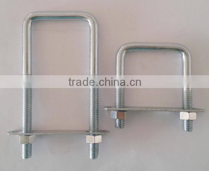 Square bend U bolt and nuts , hardware u bolt