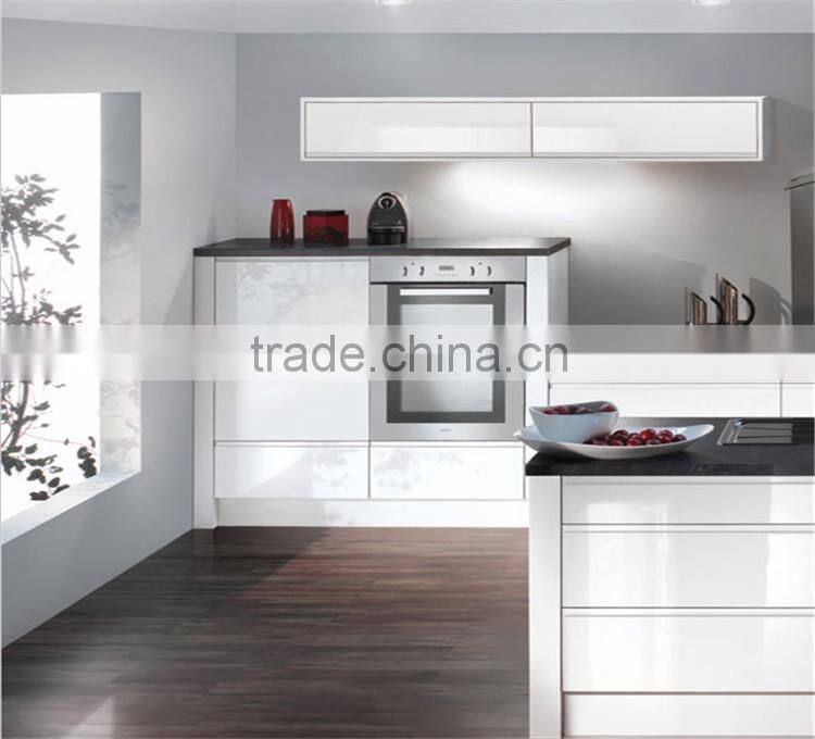 Factory price Customized high gloss white kitchen cabinet design