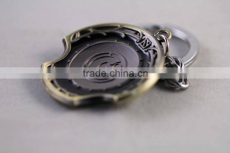 New PC online game dota 2 keychain champion shield keychain metal custom keychain