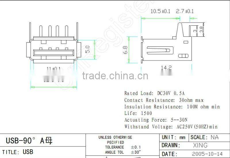 usb power socket USB 90 AF