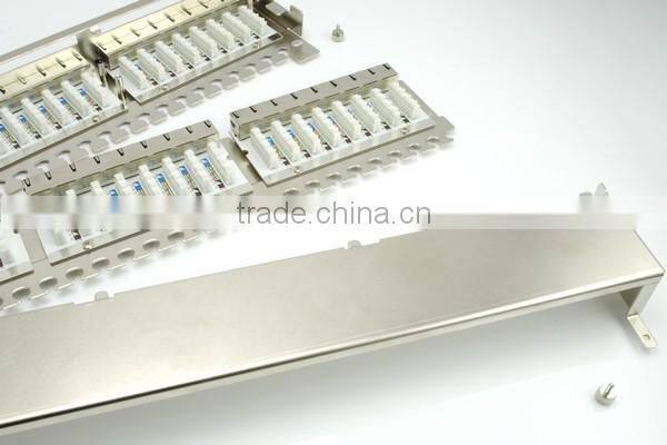 Network Solution 1U 48Port Cat6 Shielded STP 110 LSA IDC Modular Patch Panel