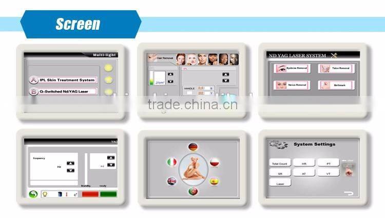 CE approved imported lamp 2 IN 1 elight IPL long pulsed nd yag laser hair removal