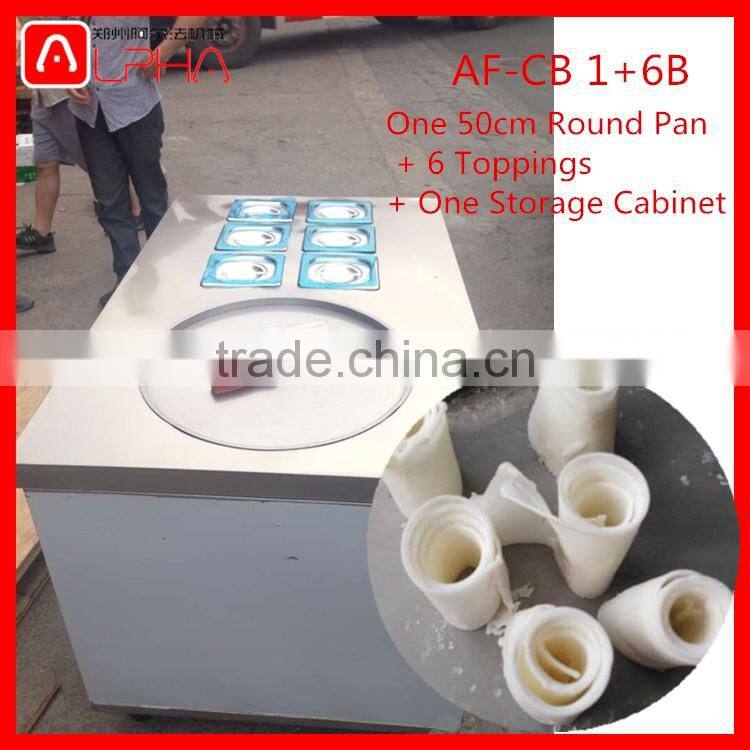 Thailand Style Fried Ice Cream Machine/ Fried Ice Cream Roll Machine/Flat Pan Fried Ice Cream Machine