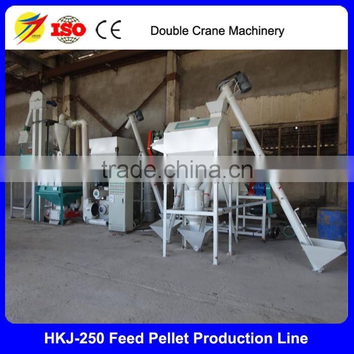 Professional chicken pellet feed making production line , Output 1-1.5t/h