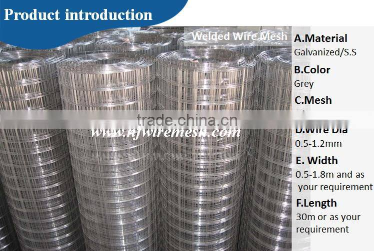 1.3mm Galvanized 3/8" /3/4" /1/2" /1" hole Welded Wire Mesh Net(Guangzhou factory)