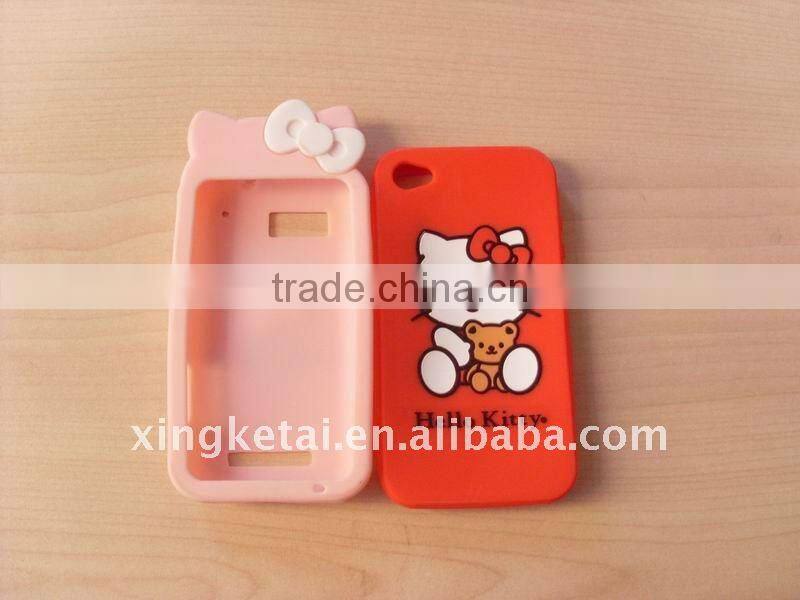 Colorfull silicone mobile phone case for iphone 4