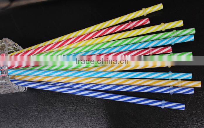 Plastic Party Supply Flexible Paper Drinking Straws
