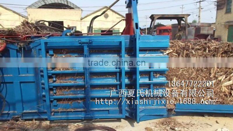 Hydraulic semi-automatic horizontal baler machine for Eucalyptus leather,baling press