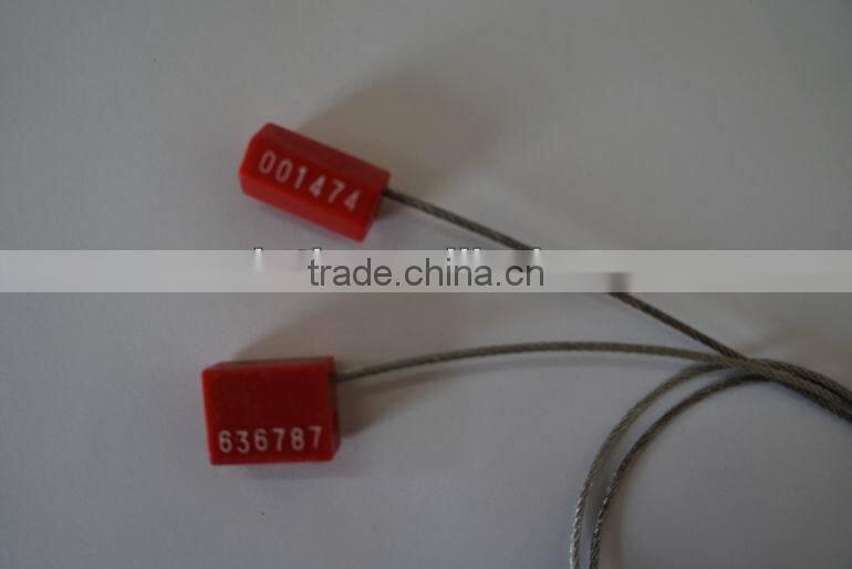 cable sealing grommets, plastic bank security seal, with scannable UPC