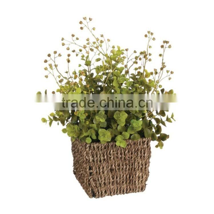 Alibaba china supplier indoor decor straw rattan flower basket
