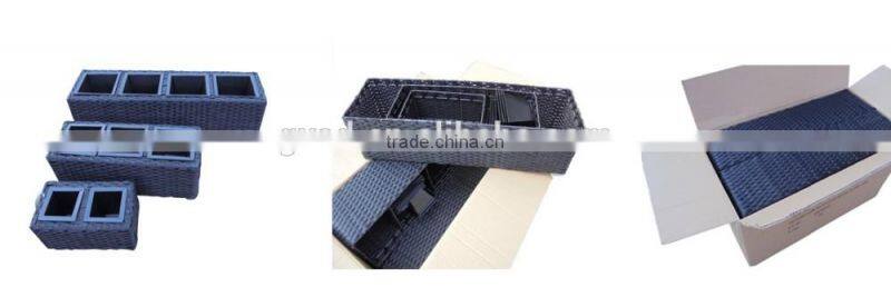 Wholesale home door decoration resin rattan large outdoor planters