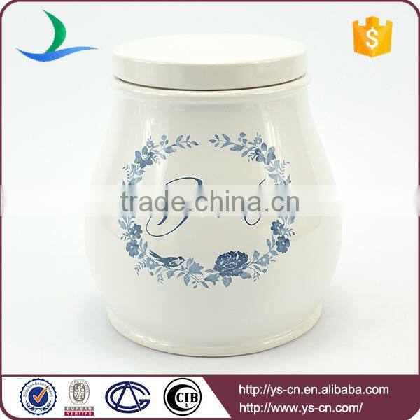 Modern decal ceramic 5pcs bread jar container sets