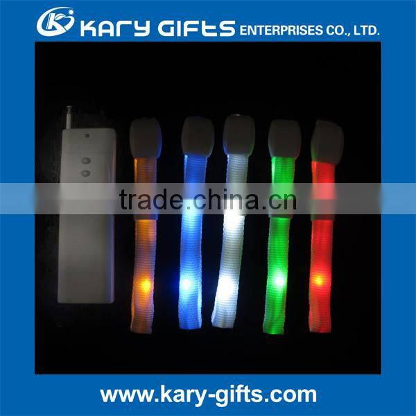 Silicone bright remote radio controlled led wristband light