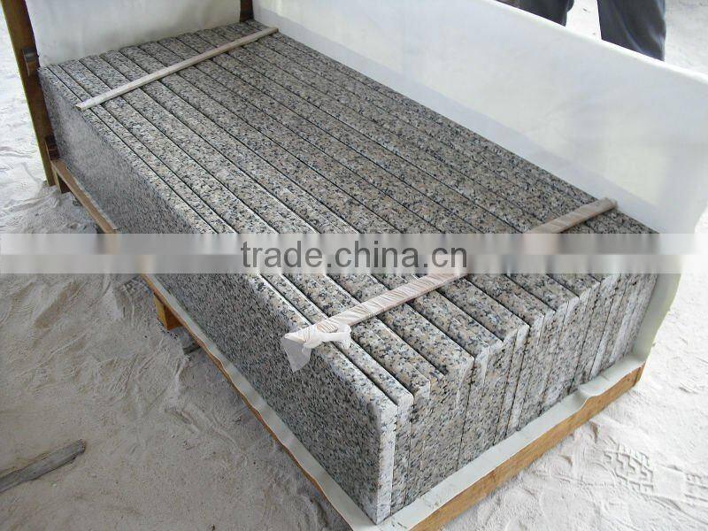 san bao red granite bullnose stairs