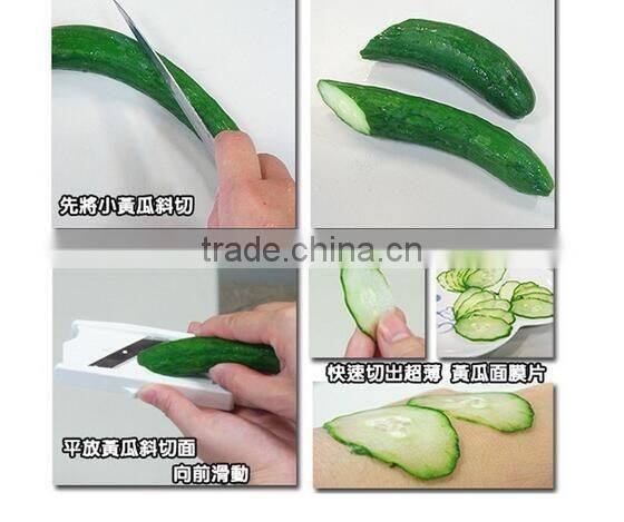 CY128 Built in Mirror Fruit Cucumber Slicer Cutter Facial Mask Tool Pink