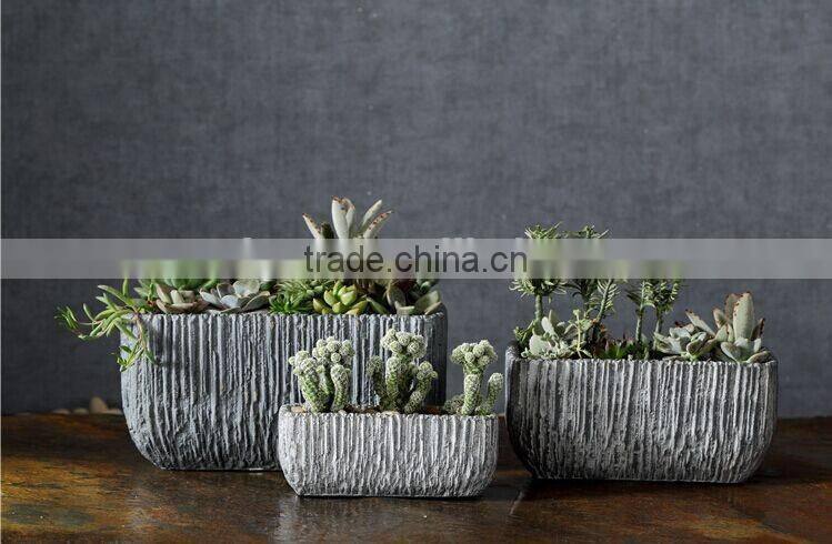 Sigma european flower pot rectangular fiber cement planters
