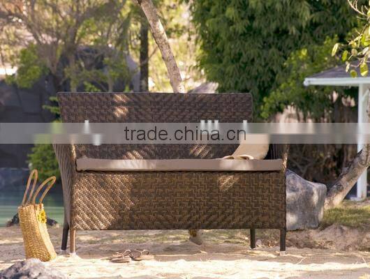 2017 Trade Assurance Hot sale outdoor rattan economical resin wicker sofa