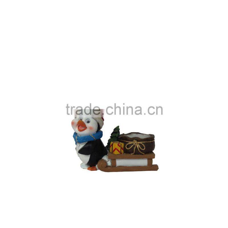 2014 new handmade resin christmas penguin decoration