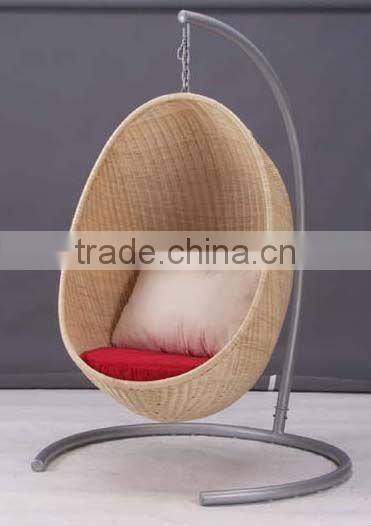 Round rattan outdoor bed outdoor swing garden use