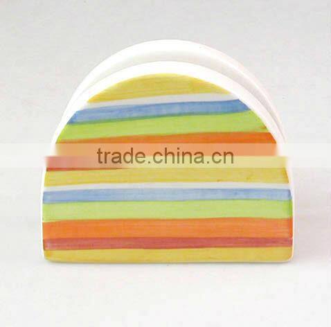 Solid Color Stoneware Napkin Holder