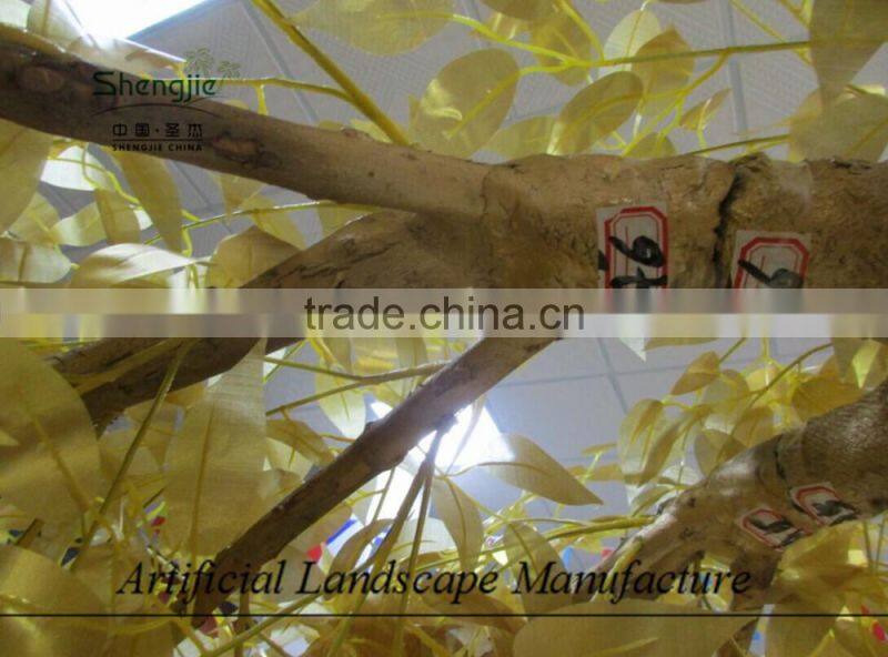 golden color artificial banyan tree for sale