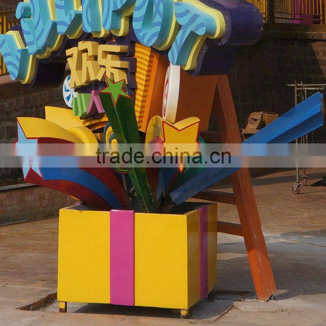 FRP gift box decoration