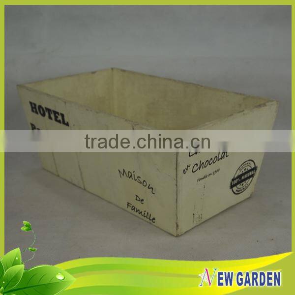 Fashionable Decorative Hand Craft Retangle Basket Wood/Wooden planter