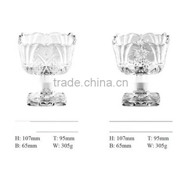 Clear pretty glass Ice cream cup ice cream maker cup