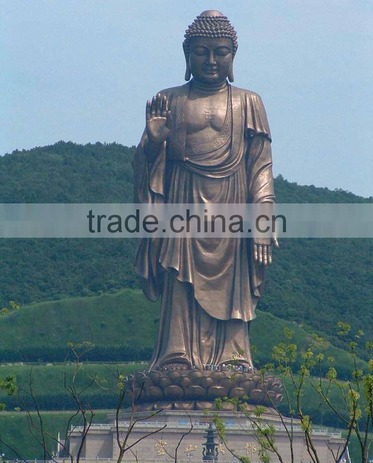 Temple large outdoor decoration metal craft bronze amitabha buddha statues