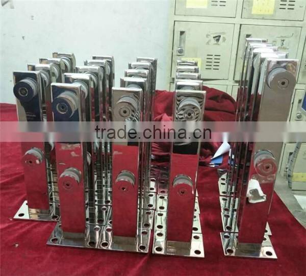 Square Hollow Glass Railing Post In Veranda/Stainless Steel Railing