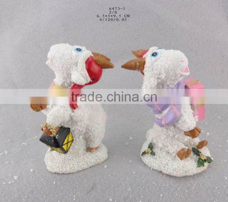 2015 russia resin sheep ornaments
