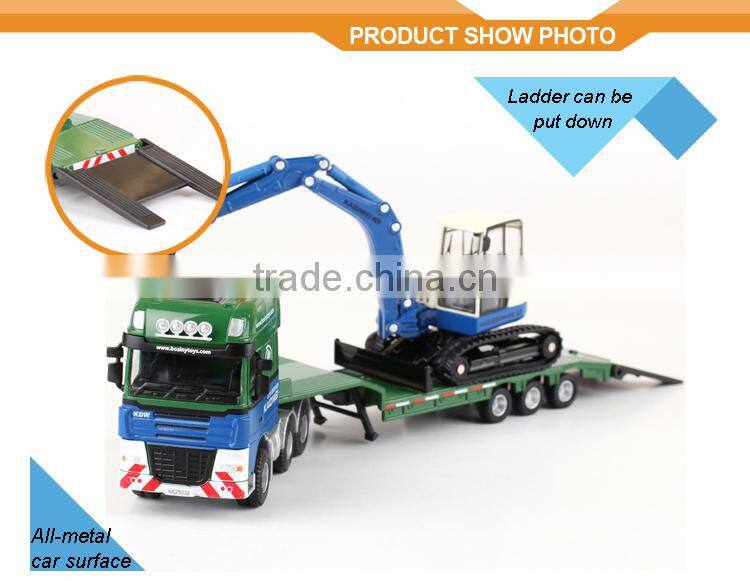 Hot sale 1:50 metal toy truck and trailer with EN71,trailer truck from china ZDC185232