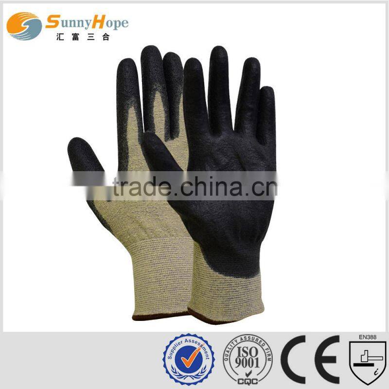 18gauge aramid PU coated cutting gloves cut resistant gloves