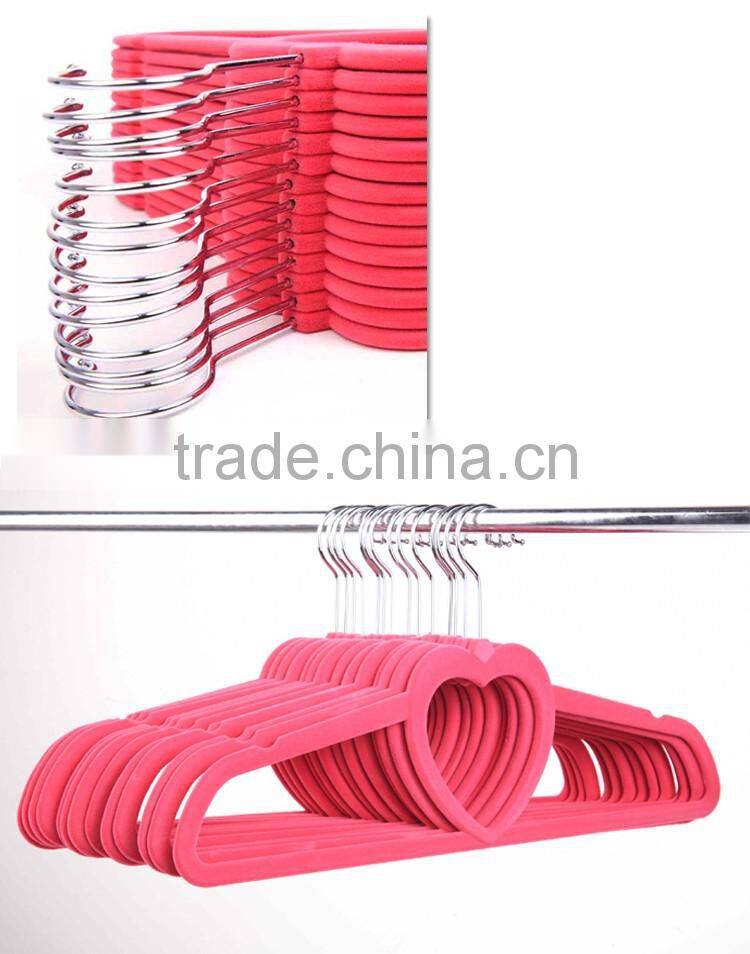 Round heart velent kimono plastic hanger