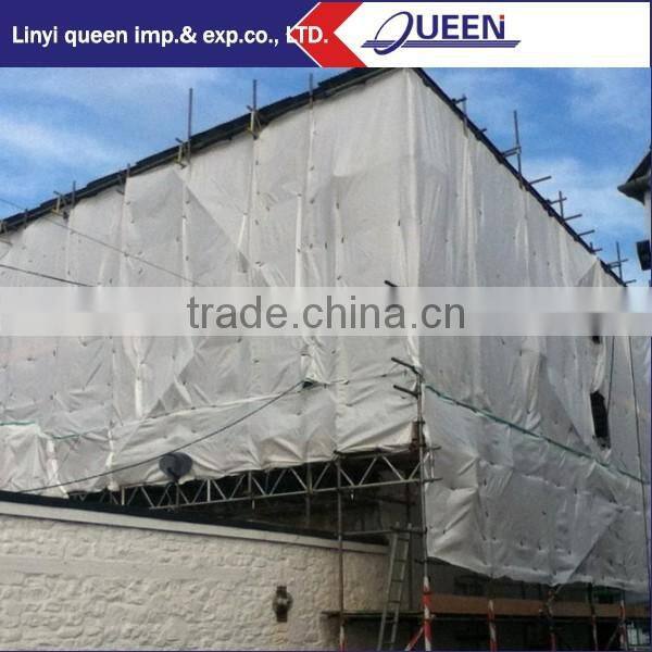 Linyi PE Leno Tarp Construction Plastic Scaffold Sheeting for a clean construction site