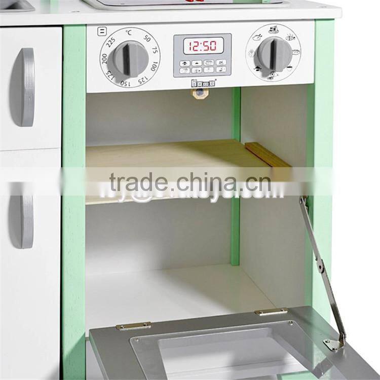 New design luxurious white wooden boys play kitchen for kids W10C279